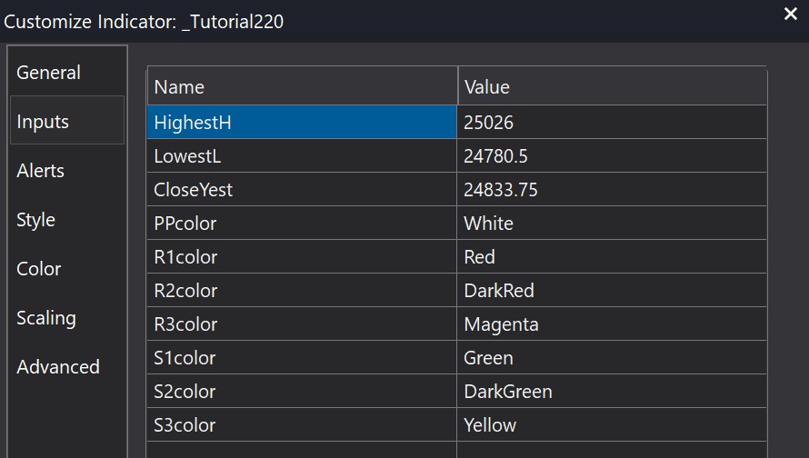 Tutorial 220 user inputs